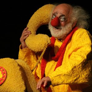 Slava Snowshow Yellow on the telephone by Anna Bogodist